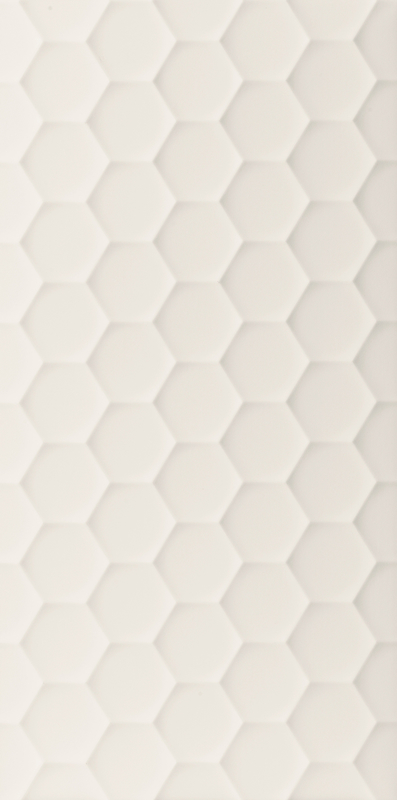 4D Hexagon White Matt 40x80 RT